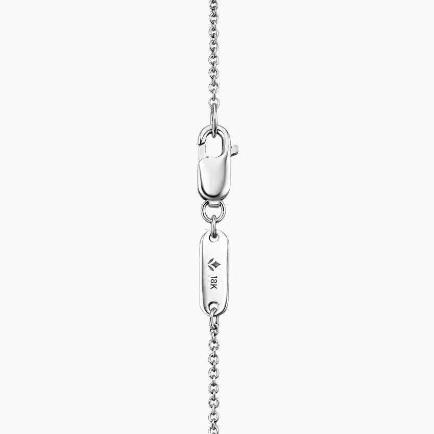Ethically sourced diamond solitaire necklace with prong setting and cable chain