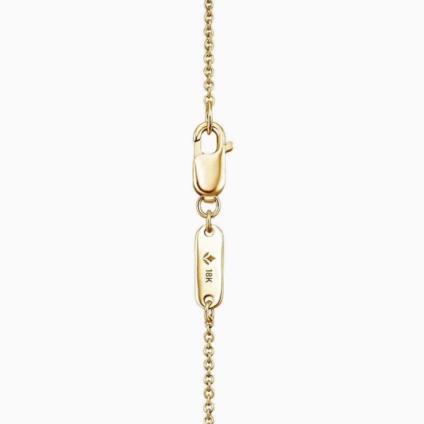Ethically sourced diamond solitaire necklace with prong setting and cable chain
